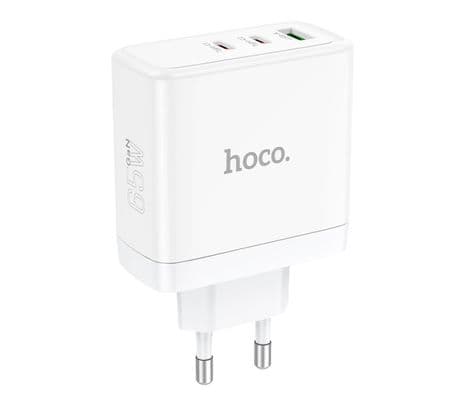 HOCO N30 CARGADOR DE PARED PD65 W 2 USB-C QC3,0 Y 1 USB A WHITE - 3