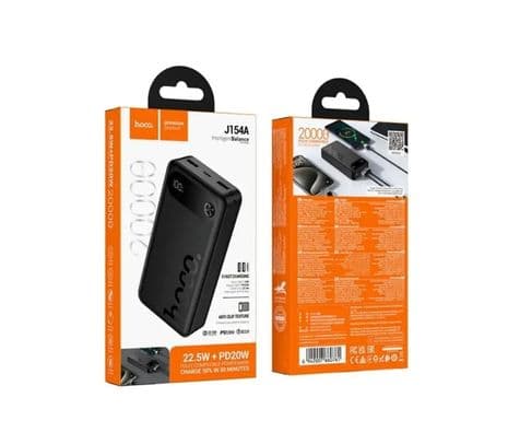 HOCO J154A POWERBANK VICTORIOUS 22.5W+PD20W 20.000MAH BLACK - 3