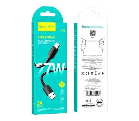 HOCO X96 CABLE HYPER USB-A USB-C 100W BLACK 1.0M - 3