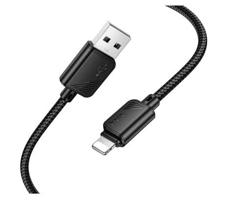 HOCO X113 BENEFICIO PD 27W FAST CHARGE CABLE USB-A LIGHTNING BLACK 1.0M
