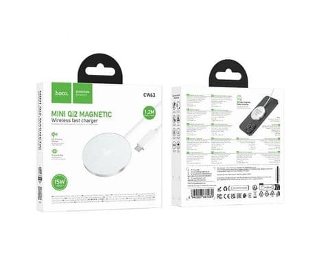 HOCO CW63 CARGADOR PRO INALAMBRICO MAGNETICO FAST CHARGE WHITE - 4