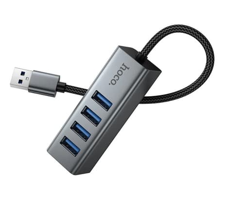 HOCO HB1B HUB 4 EN 1 USB-A A 4 USB-A 3.0 METAL GRAY - 2