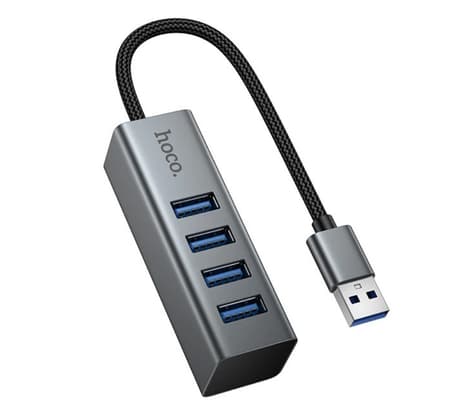 HOCO HB1B HUB 4 EN 1 USB-A A 4 USB-A 3.0 METAL GRAY - 3