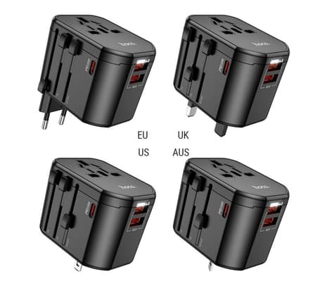 HOCO AC15 CARGADOR Y ADAPTADOR UNIVERSAL PD20W BLACK - 3