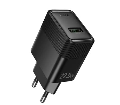 HOCO CS111A CARGADOR DE PARED 22.5W 1 USB-A BLACK