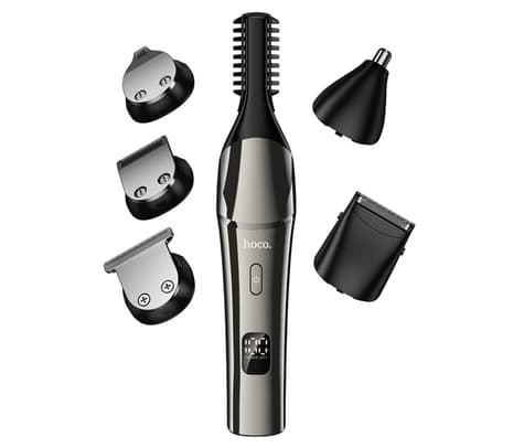 HOCO HP26 AFEITADORA/CORTADORA DE PELO INALAMBRICA C/11 ACCESORIOS METAL GRAY - 2