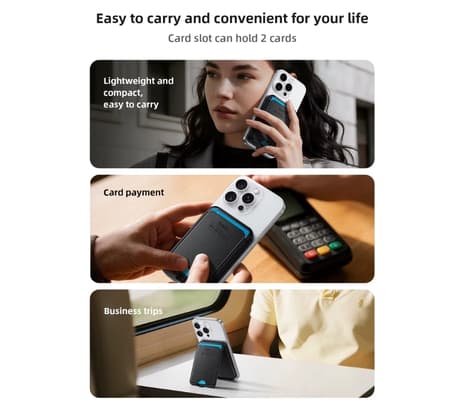 HOCO E91I SOPORTE/TARJETERO TAG LOCALIZADOR MAGNETICO P/SMARTPHONE IOS BLACK - 5