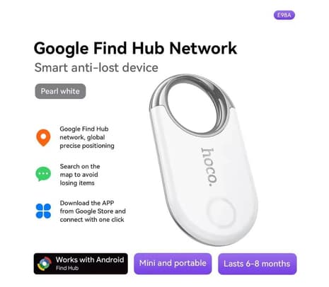 HOCO E98A STARRY GOOG TAG LOCALIZADOR ANDROID PEARL WHITE - 2