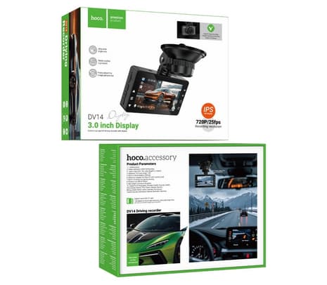 HOCO DV14 DASHCAM VIDEOCAMARA C/DISPLAY DE 3" P/AUTO METAL GRAY - 6