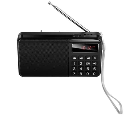 HOCO HI50 RADIO PORTATIL BT AM/FM/AUX C/LINTERNA BLACK