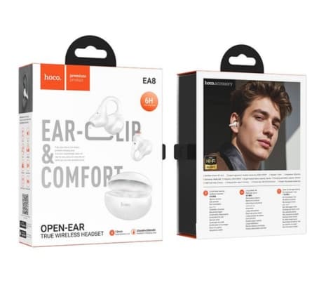 HOCO EA8 EARPHONES CLIP ON TWS WHITE - 2