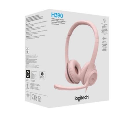 LOGITECH 981-001280 HEADSET H390 ROSE AMR USB P/PROMO** - 2