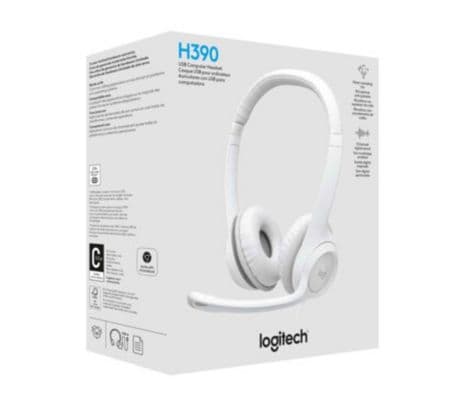 LOGITECH 981-001285 HEADSET H390 OFF WHITE SAMR USB PROMO** - 2