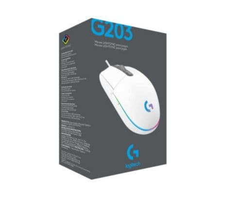 LOGITECH 910-005794 MOUSE G203 GAMING BLANCO LIGHTSYNC USB** - 2