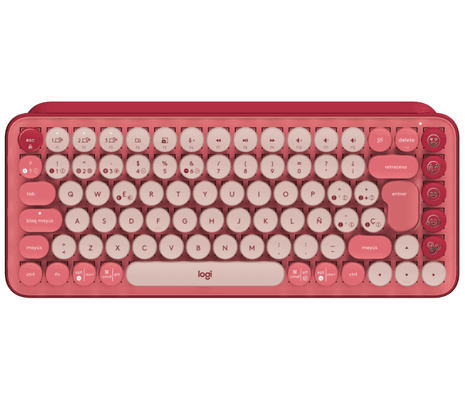 LOGITECH 920-010715 TECLADO POP KEYS HEARTBREAKER ROSE INAL+BT**