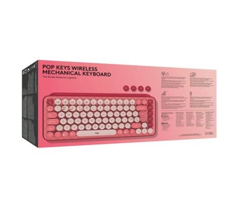 LOGITECH 920-010715 TECLADO POP KEYS HEARTBREAKER ROSE INAL+BT** - 2