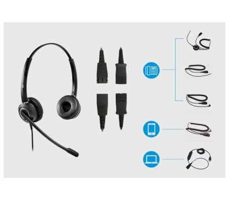 VT VT6200UNC DUO HEADSET GN QD - 2