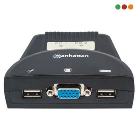 KVM para 2 PC | VGA y USB | c/Audio | Manhattan - 2