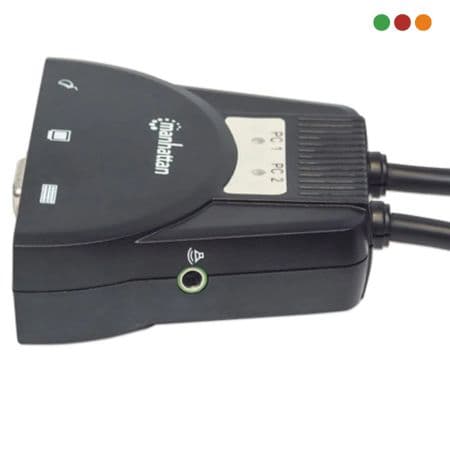 KVM para 2 PC | VGA y USB | c/Audio | Manhattan - 3
