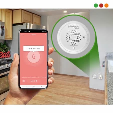 Smart Home | Sensor de GAS SMART | 100 mts | IDG 620 IZY - Intelbras - 4