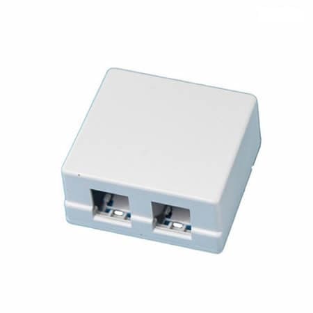 Roseta Exterior RJ Doble Sin Jack RJ45 | Anbyte