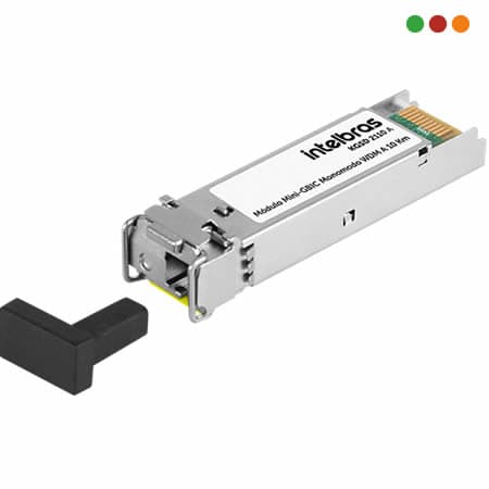 FIBRA - CONVERSOR MINI-GBIC WDM GIGA MONOMODO 10KM - KGSD 2110 A - INTELBRAS - 3