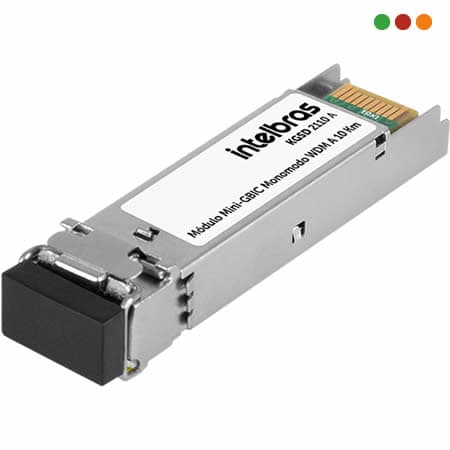 FIBRA - CONVERSOR MINI-GBIC WDM GIGA MONOMODO 10KM - KGSD 2110 A - INTELBRAS