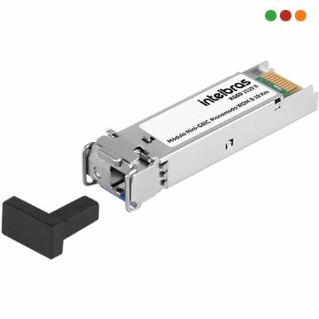 FIBRA - CONVERSOR MINI-GBIC WDM GIGA MONOMODO 10KM - KGSD 2110 B - INTELBRAS - 3