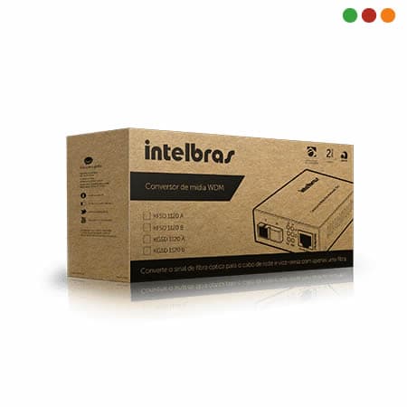 zzFIBRA - Conversor Midia GIGA WDM Monomodo 20 KM - KGSD 1120 A - INTELBRAS - 4