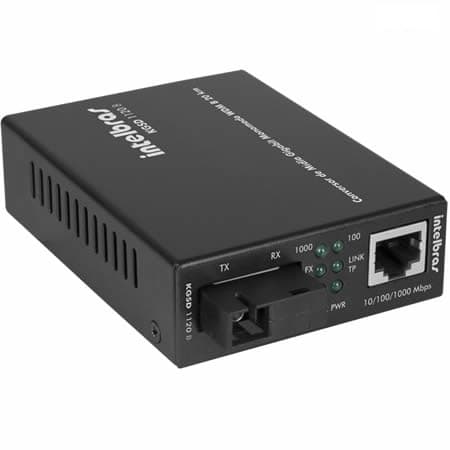 zzFIBRA - Conversor Midia GIGA WDM Monomodo 20 KM - KGSD 1120 B - INTELBRAS