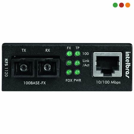 FIBRA - Conversor Midia FAST Monomodo 20 KM - KFS 1120 - INTELBRAS - 3