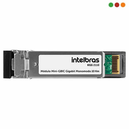 FIBRA - CONVERSOR MINI-GBIC GIGA MONOMODO 10KM - KGS 2110 - INTELBRAS - 4