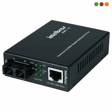 FIBRA - Conversor Midia GIGA MULTIMODO 550M - KGM 1105 - INTELBRAS