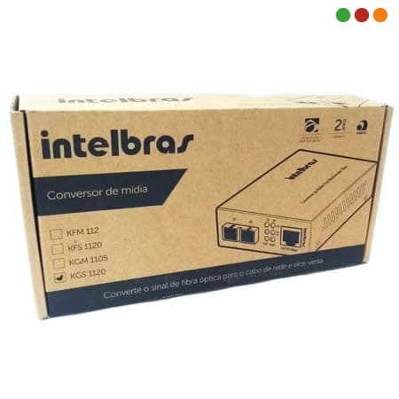 FIBRA - Conversor Midia GIGA Monomodo 20 KM - KGS 1120 - INTELBRAS - 4