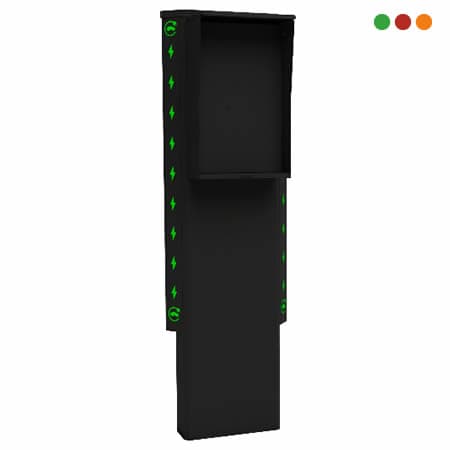 TOTEM CARGADOR ELEC. Alto: 1,70m  / 10 CM NEGRO | LED |5170-E -PROTECTM - 2