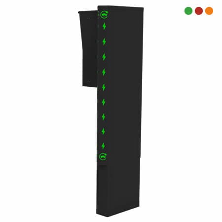 TOTEM CARGADOR ELEC. Alto: 1,70m  / 10 CM NEGRO | LED |5170-E -PROTECTM - 3