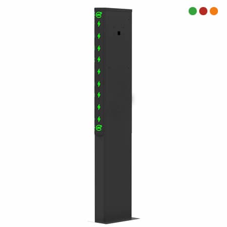TOTEM CARGADOR ELEC. Alto: 1,70m  / 10 CM NEGRO | LED |5170-E -PROTECTM