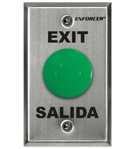PORTERIA | PULSADOR SALIDA | HONGO | DOBLE CONTACTO | 50A 24VCA | EXTERIOR