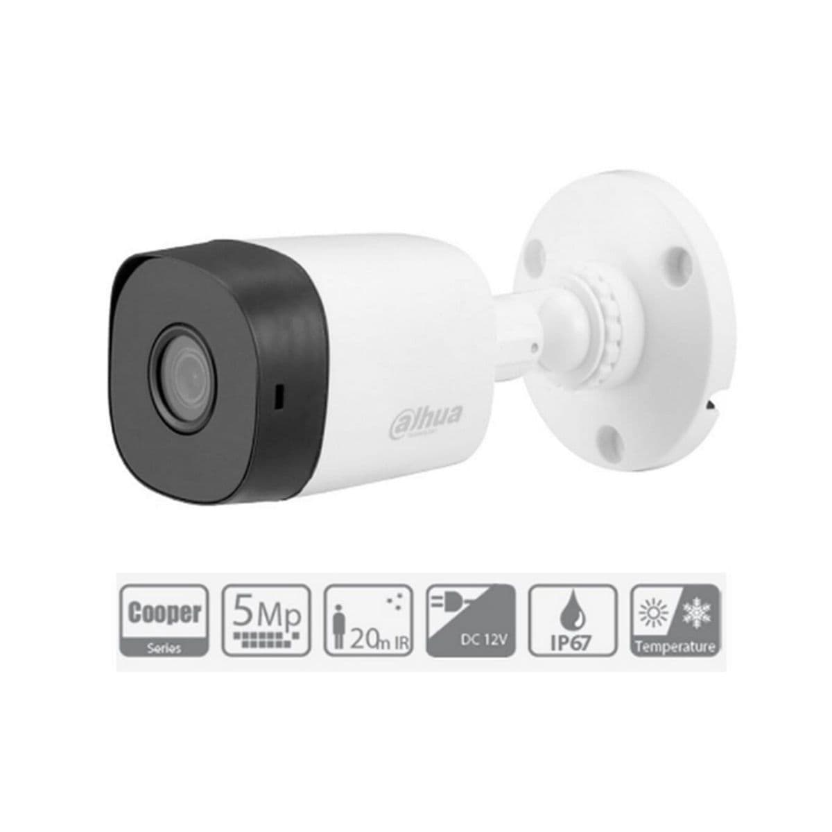 CAMARA CCTV | CAM | HDCVI | 5MP | BULLET | IR20 | B1A51P | DAHUA