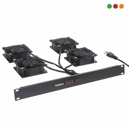 Racks - Ventiladores - Kit de 4  para RACK / Fusible 10A - KVR4V / INTELBRAS - 2
