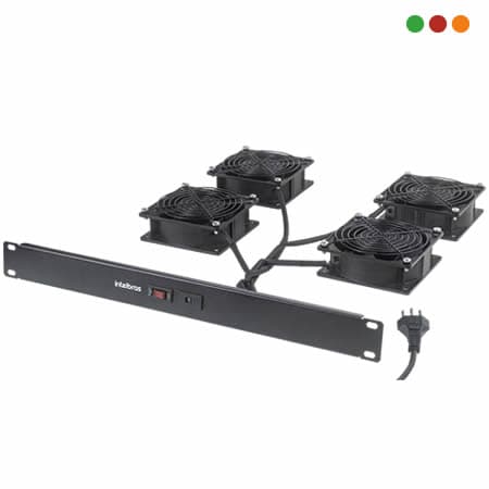 Racks - Ventiladores - Kit de 4  para RACK / Fusible 10A - KVR4V / INTELBRAS - 4