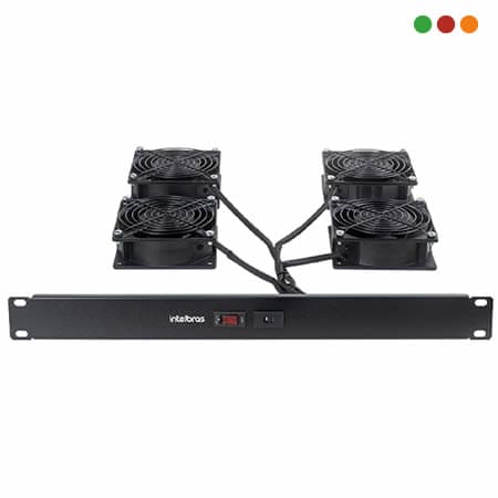 Racks - Ventiladores - Kit de 4  para RACK / Fusible 10A - KVR4V / INTELBRAS