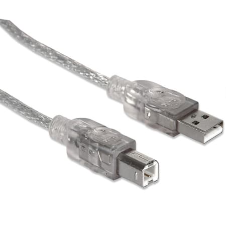 Cable USB 2.0 A/B  3,0 mts - Para impresora - Manhattan - 2