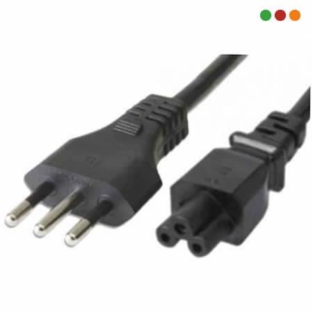 Cable Alim. Mickey (C5) a 3 en Linea | 1,8 Mts. 0,75 mm Manhattan