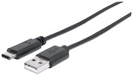 Cable USB C a USB A macho/macho 1,0 mts Manhattan