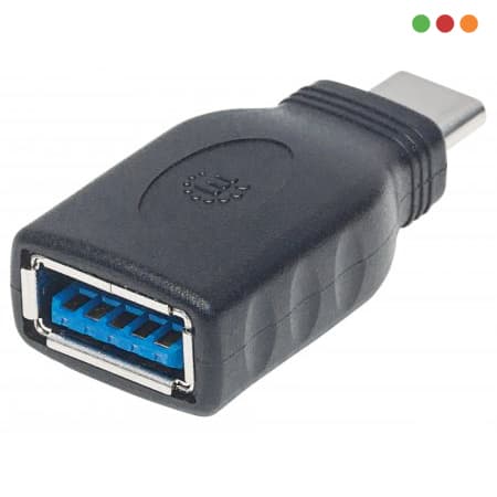Adaptador USB C Macho a USB A 3,0 Hembra OTG | Manhattan - 3