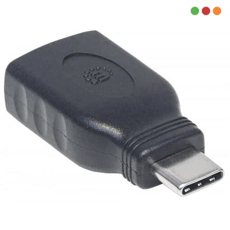 Adaptador USB C Macho a USB A 3,0 Hembra OTG | Manhattan - 4