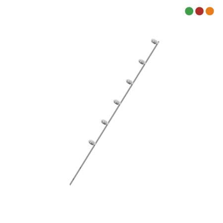 Cerca Electrica | Asta ACERO INOX. | c/ 6 Aisladores - 2