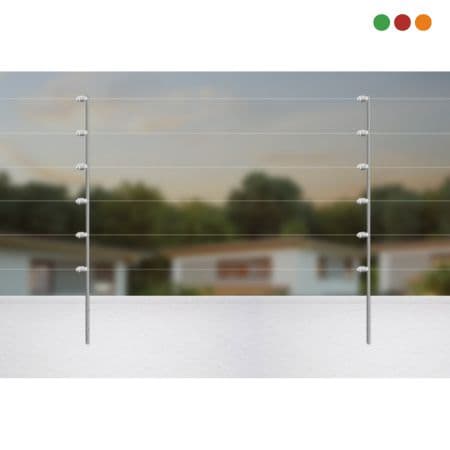 Cerca Electrica | Asta ACERO INOX. | c/ 6 Aisladores - 4