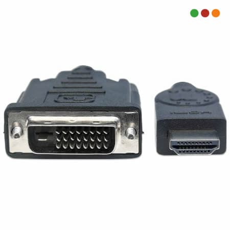 Cable HDMI a DVI-D 24+1 macho/macho 3,0 mts Manhattan - 2
